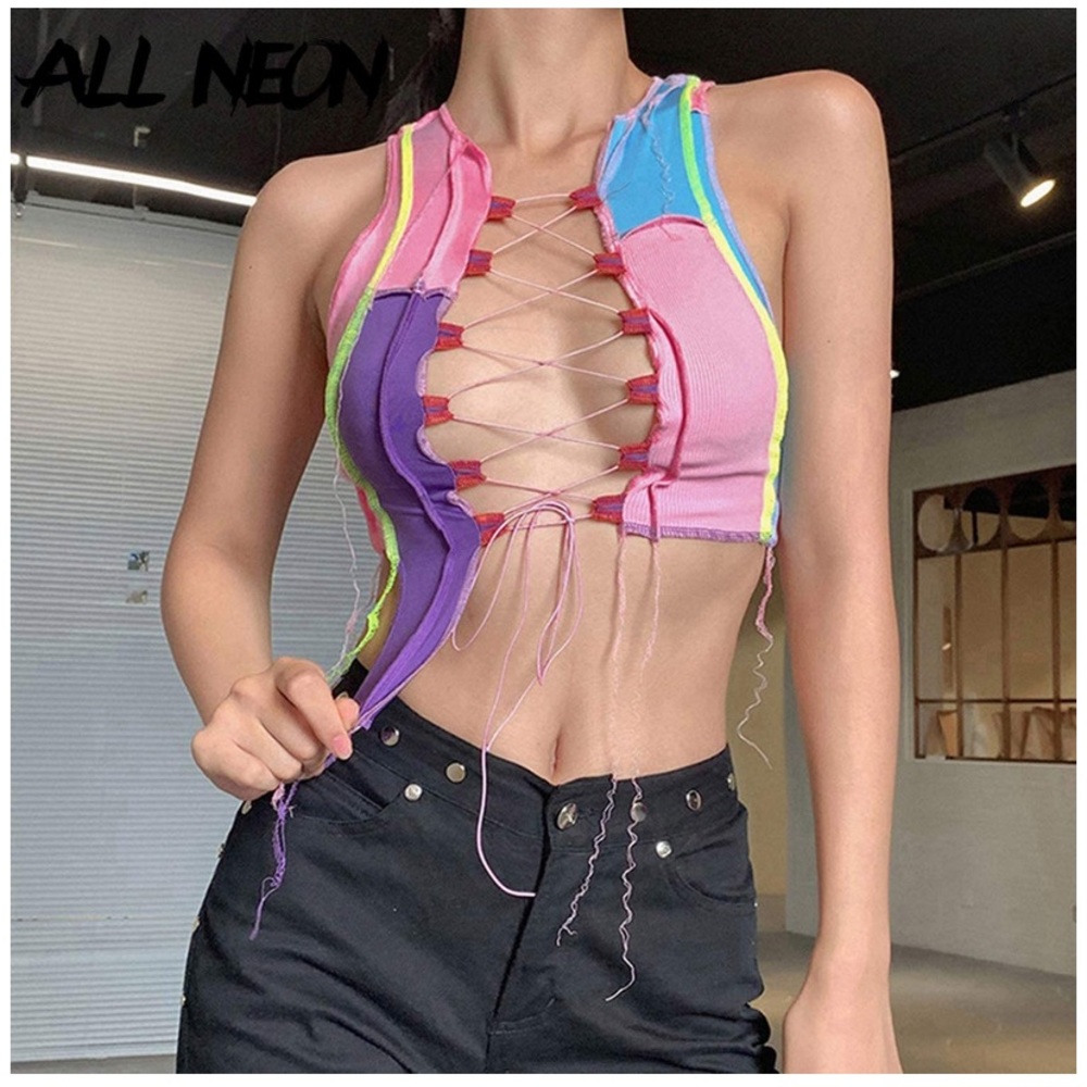 “E-girl” Lace up tank top